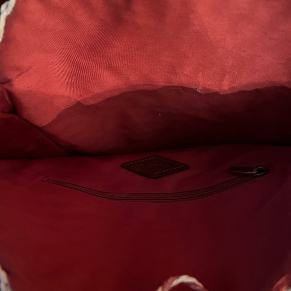 Fossil Faye Crossbody Leather Woven Straw Pom Pom Canteen ZB7743805 - Picture 5 of 6